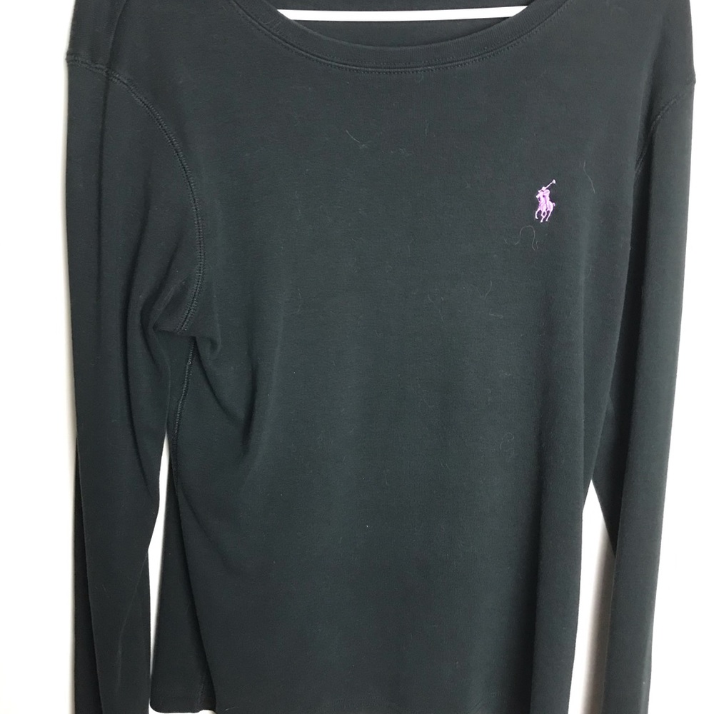 Ralph Lauren Long sleeve black T-shirt logo